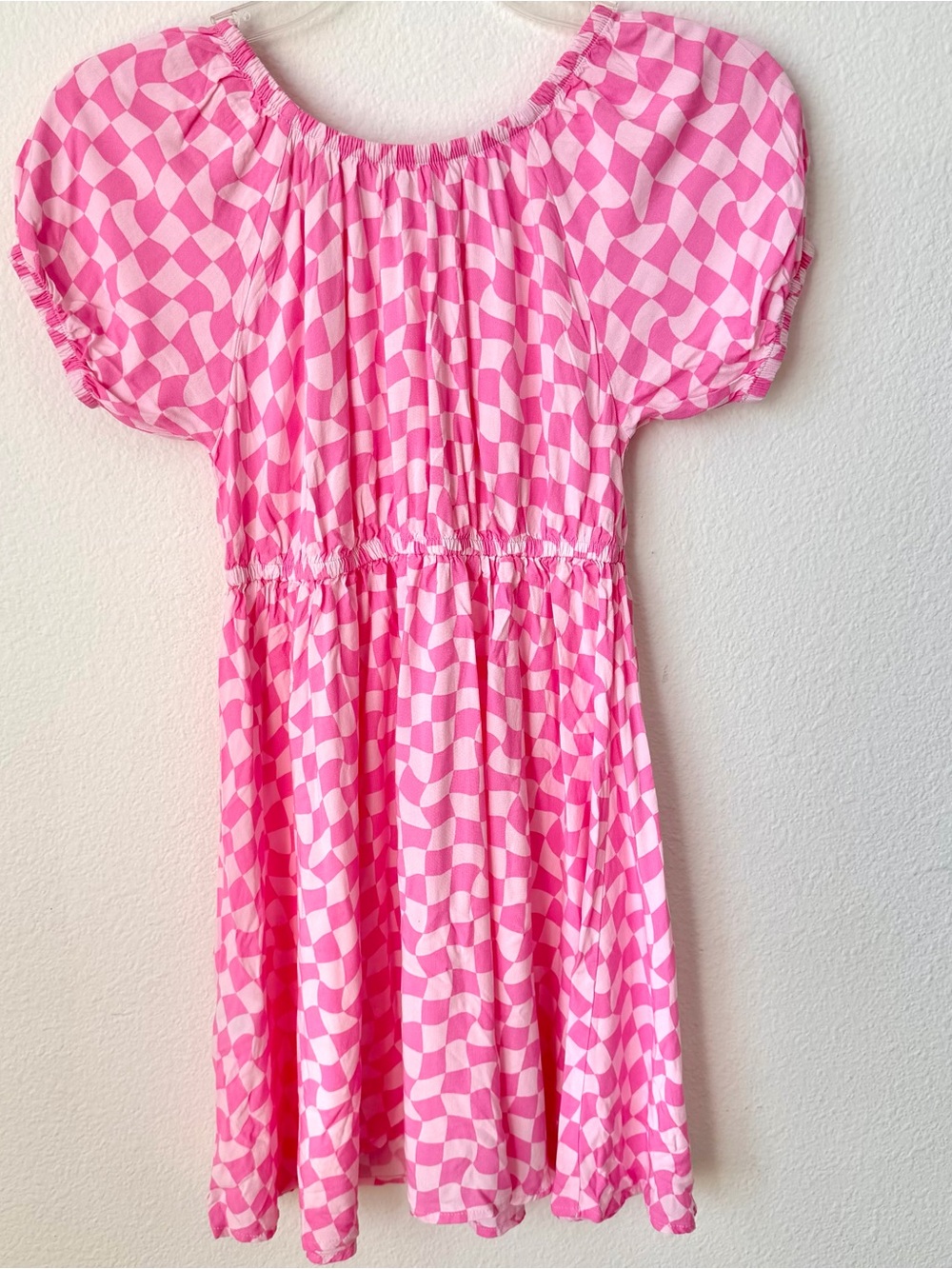 Epic Threads Big Girls Size M Pink Gingham Checkered Tiered Skater Dress - Picture 6 of 6